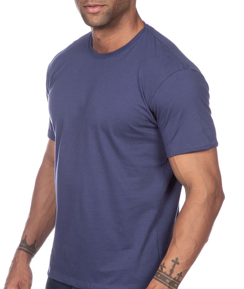 Camiseta-Masculina-Azul-Marinho-Lisa