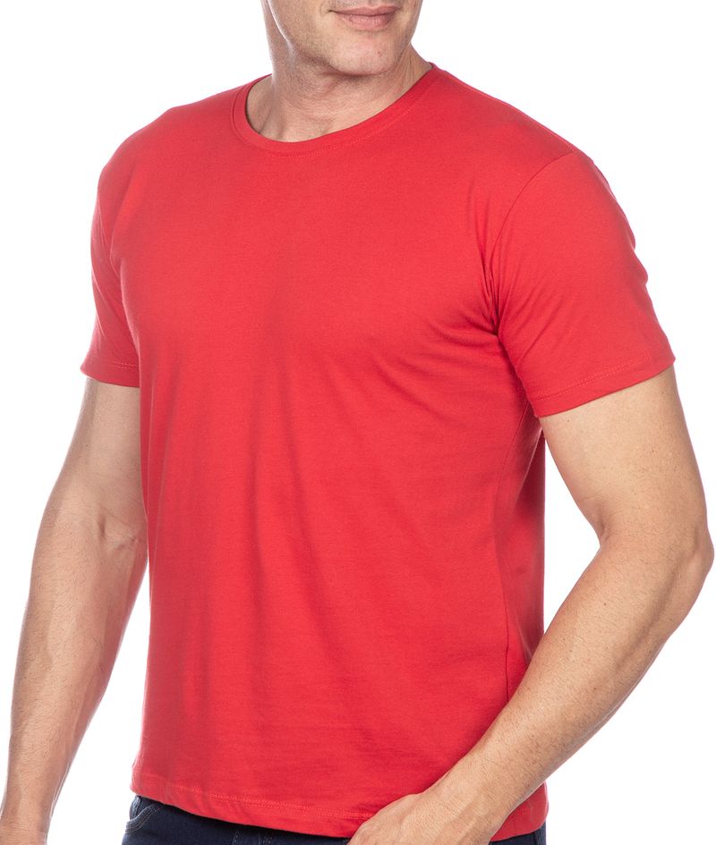 Camiseta-Masculina-Vermelho-Lisa