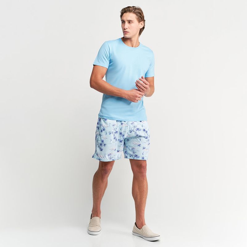 Shorts--Azul-Estampado----P