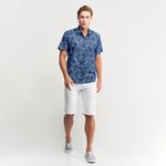 Camisa-Azul-Estampada-Manga-Curta