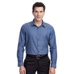 Homem vestindo camisa social masculina azul detalhada manga longa | Camisaria Colombo